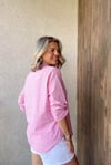 İTALYAN ÇİZGİLİ GÖMLEK -Pembe 