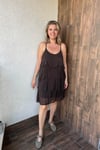 İTALYAN KAT KAT İPEK ELBİSE - Kahve