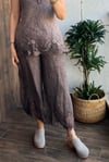 İTALYAN PAÇA DANTELLİ PANTOLON - Kahve