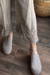 İTALYAN PAÇA DANTELLİ PANTOLON - Vizon