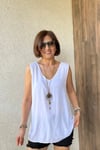 İTALYAN VİSKON KOLYELİ BLUZ - Siyah