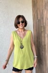 İTALYAN VİSKON KOLYELİ BLUZ - Yeşil 