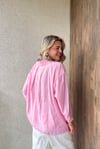 OMUZU DÜŞÜK OVERSİZE GÖMLEK - Pembe 
