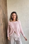 ÖN ÇAPRAZ İTALYAN TRİKO - Pudra Pembe