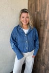ORİJİNAL MODEL KAPÜŞONLU JEAN CEKET
