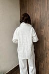 PREMİUM SERİ TAŞLI BEYAZ JEAN GÖMLEK