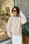 PRİNCESS BEJ RENGİ OVERSİZE SWEATSHIRT
