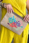RENKLİ MERCAN CLUTCH ÇANTA