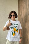 SICILIA BASKILI BEYAZ TİŞÖRT