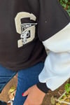 Snoppy Kolları Garnili Lacivert Sweatshirt