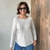 TAŞ RENGİ KAYIK YAKA İTALYAN VİSCOSE KAZAK