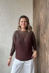 TRANSPARAN MERSERİZE TRİKO KAZAK - Kahve 