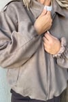 VİZON RENGİ NUBUK BOMBER 