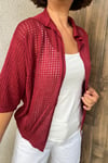 YARIM KOL FİLE HIRKA - Bordo