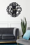  MUYİKA Uccelo Metal Siyah Sessiz Mekanizma Duvar Saati 41x41cm MDS-41