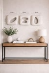 Duvar Dekoru Beton Görünümlü ,Wabi Sabi–El Yapımı Modern Dekoratif Duvar Objesi, 3'lü Set-Truzo Krem