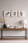 Duvar Dekoru Beton Görünümlü ,Wabi Sabi–El Yapımı Modern Dekoratif Duvar Objesi, 3'lü Set-Truzo Krem