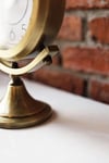 Gold Metal Masa Saati – Sessiz Mekanizma, Mineral Cam, Latin Rakamlı Dekoratif Vintage Tasarım-Mezza Gold Latin
