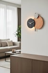 Led Işıklı Modern Metal Duvar Saati – Sessiz Mekanizma, Dekoratif El Boyama Tasarım (48x44 cm)