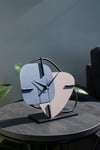 MUYİKA Brazil Metal Masa Saati Mavi-Krem 25x22cm 