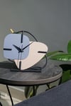 MUYİKA Brazil Metal Masa Saati Mavi-Krem 25x22cm 