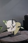 MUYİKA Brazil Metal Masa Saati Yeşil Krem 25x22cm 