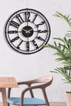 MUYİKA Bruno Metal Siyah Duvar Saati 50x50cm MDS-50