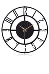 MUYİKA Bunnela Metal Siyah Duvar Saati 50x50cm MDS-50