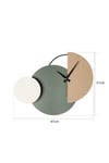 MUYİKA Mateen Metal 47-31cm Dekoratif Duvar Saati (Kahve-Yeşil-Krem) MDS-50