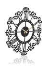 MUYİKA Modellato Metal Siyah Duvar Saati 41x41 cm Sessiz Mekanizma MDS-41