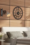 MUYİKA Romano Metal Siyah Sessiz Mekanizma Duvar Saati 50x50cm MDS-50