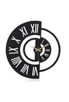 MUYİKA Ruota Metal Siyah Duvar Saati 50x50cm MDS-50