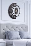 MUYİKA Ruota Metal Siyah Duvar Saati 50x50cm MDS-50
