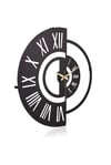 MUYİKA Ruota Metal Siyah Duvar Saati 50x50cm MDS-50