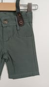 1-5 Yaş Palmiye Desen Gömlek Pantolon Takım Erkek Açık Yeşil
