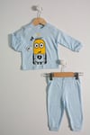 6-12 Ay Minyon Baskılı Erkek Bebek Pijama Takımı