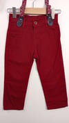 6-24 Ay Çıtçıtlı Gömlek Pantolon Takım Bordo