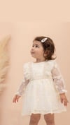 9-24 Ay Çiçekli Dantel Elbise