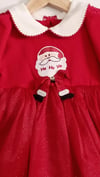 9-24 Ay Kız Bebek Elbise Peluş Yelekli Noel Tasarım