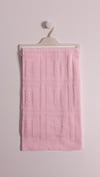 Bebek Triko Battaniye Kareli 85x95cm Pembe