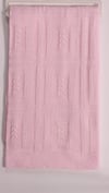 Bebek Triko Battaniye Kareli 85x95cm Pembe