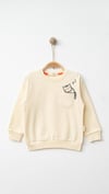 Çocuk Sweat Eşofman Takım Bej 1-6 Yaş