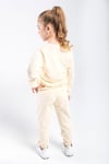 Çocuk Sweat Eşofman Takım Kedi Baskılı Bej 1-6 Yaş