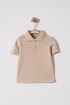 Erkek Çocuk Basic Bej Polo Yaka Tshirt 6-9 Yaş
