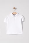 Erkek Çocuk Basic Beyaz Polo Yaka Tshirt 2-5 Yaş