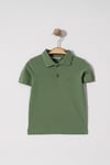 Erkek Çocuk Basic Yeşil Polo Yaka Tshirt 10-13 Yaş