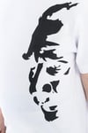 Kız Çocuk Atatürk Siluet Baskılı Beyaz Tshirt