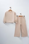 Kız Çocuk Basic Sweatshirt Takım 5-8 Yaş Grej