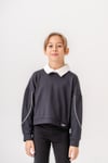 Kız Çocuk Lacivert Bluz Sweat Yaka Detaylı  