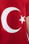 Kız Çocuk Türk Bayraklı Kırmızı Tshirt Penye 